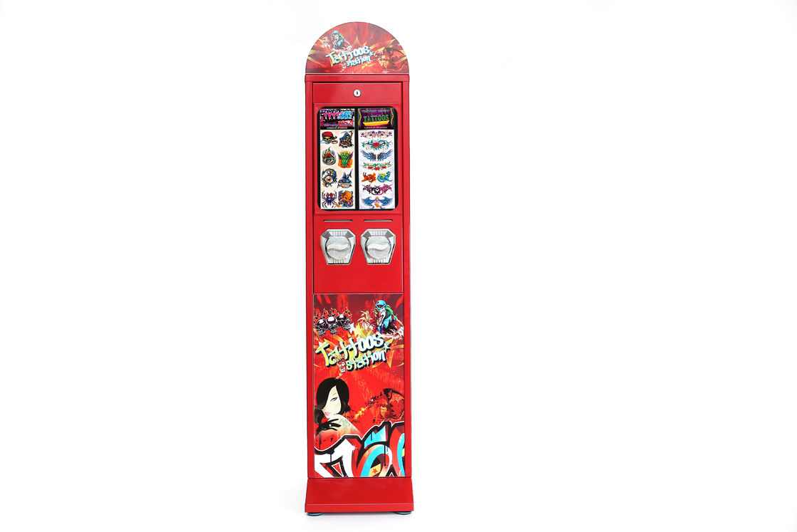 PC Window Tattoo Vending Machine , Card Stamps Sticker Quarter Machine