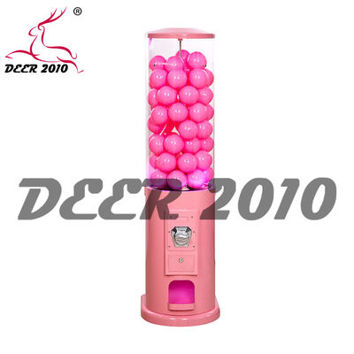 Metal Base Coin Operated Gumball Machine 44*38*146CM Customized Color