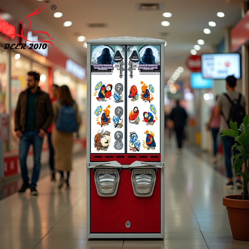 6色オプションの2列タトゥーフォトステッカー自動販売機を販売